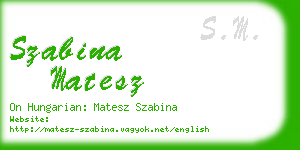 szabina matesz business card